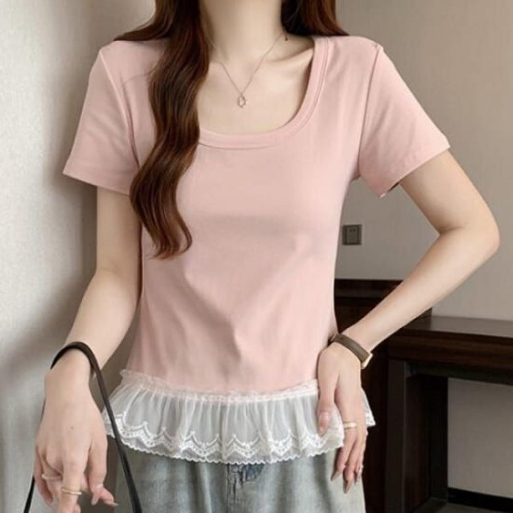 Navava U Neck Lace T shirT nT2350