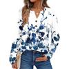 Women's Printed Long Sleeve Shirts Elegant Casual Tops Trendy Shirts Tops