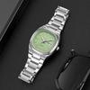 Skmei Square Women's Watch Simple Lady Quartz Brand Fashion Waterproof Business Stainless Steel Date Day Luxury Gift Silver Green Woman Watch