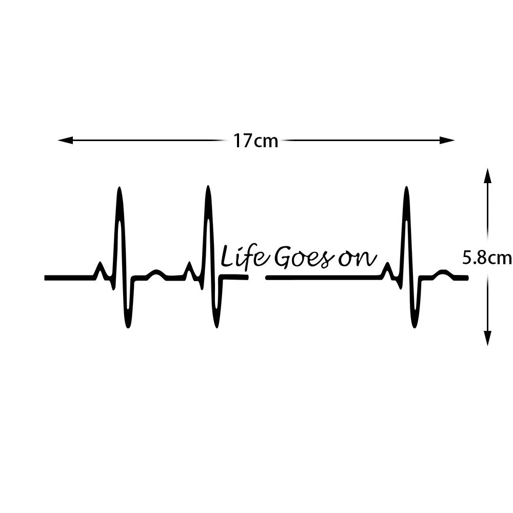 Heart Beat Trackpad Life Goes On Refletor Moto Stickers Motorcycle Scooter Body Fuel Tank Accessories Decals for Honda Vespa