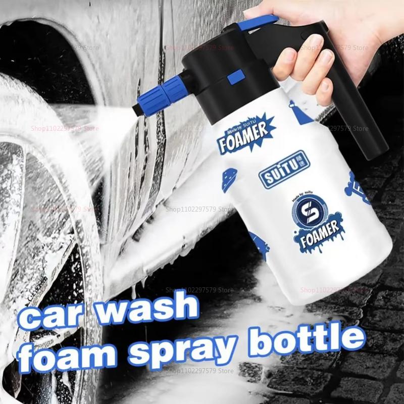 1.5L Electric Snow Foam Car Wash Sprayer USB Rechargeable Water Bottle for Car Window Cleaning Outdoor Vehicle Washing Equipment