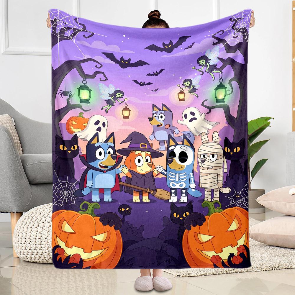 Halloween Night Adventure Blanket Warmthful Decor Suitable for Sofa Office Chair Seaside for All Seasons Modern Perfect Gift for Relatives and Friends