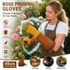Breathable Long Gardening Gloves Cowhide Welding Work Gloves Rose Pruning Leather Gloves  Men Women