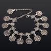 2024 Bohemian Metall Quaste Fußkettchen Luxus Charme Münze Knöchel Armband für Frauen Party Geschenk Schmuck
