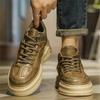 New thick-soled heightening sports and leisure board shoes retro British shoes