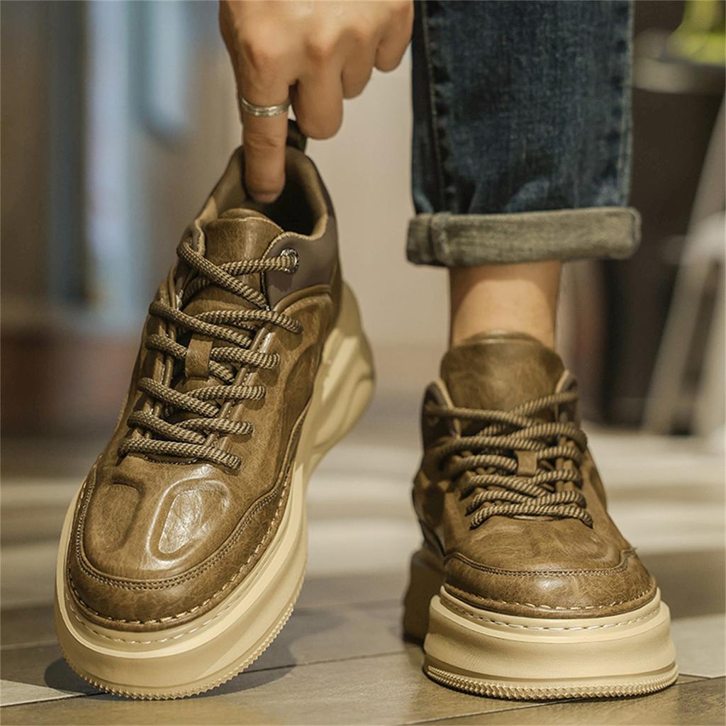 New thick-soled heightening sports and leisure board shoes retro British shoes