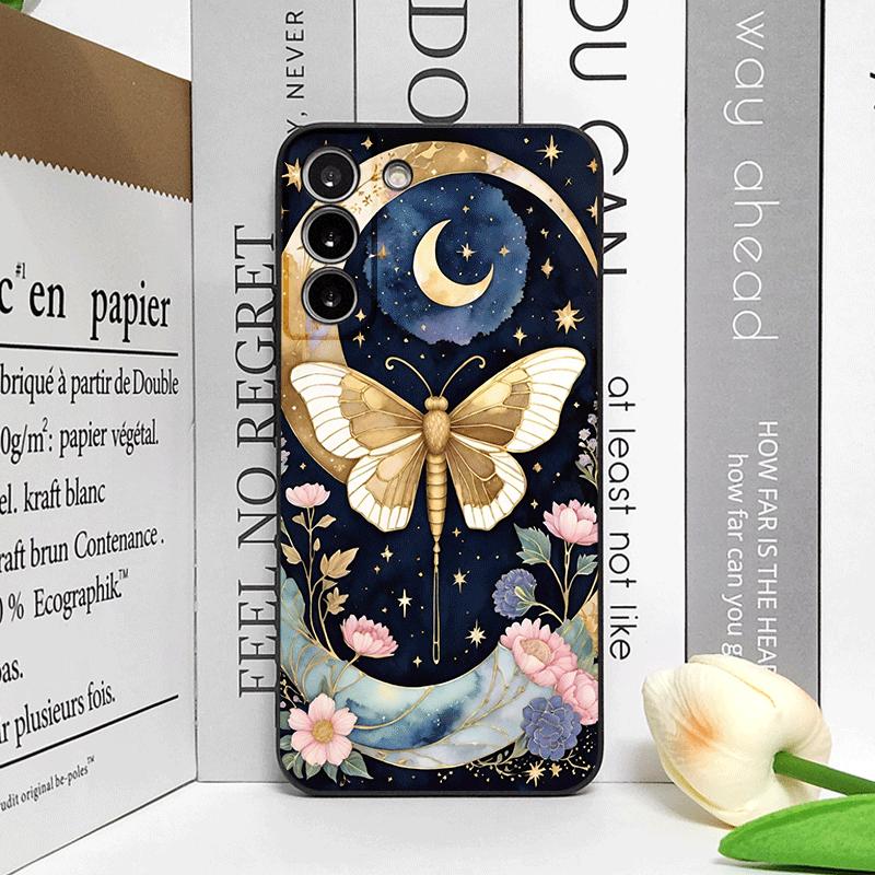 Aesthetic Moon Butterfly Flower Phone Case for OPPO Reno 13 12 F 11 10 Pro Plus A58 A79 Find X5 X3 Lite X8 X7 Frosted Soft Cover