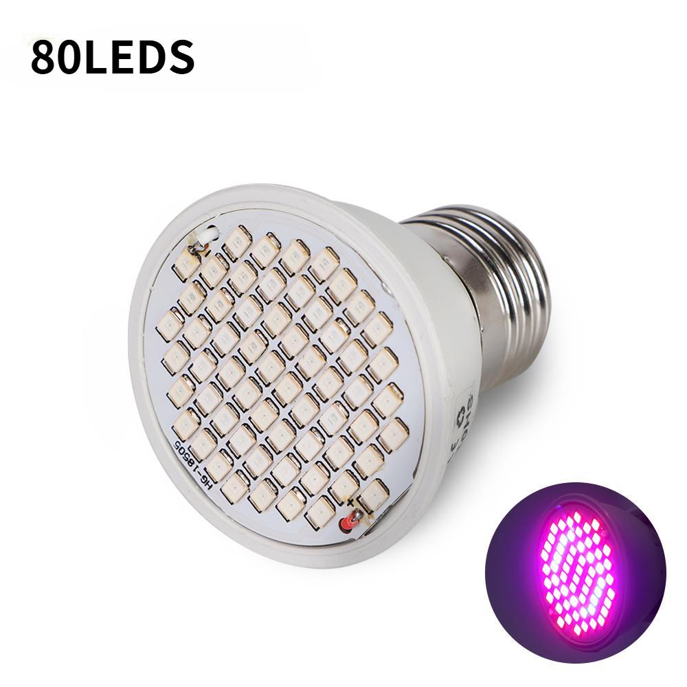 

E27 85-265 В комнатный светильник для выращивания растений 60/126/200 светодиодов светодиодный светильник для выращивания растений полный спектр фитолампы лампа для рассады растений гидропоника цветы выращивание с вилкой ЕС 80LEDS