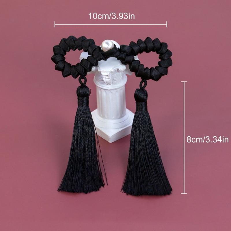 Chinese Traditional Button Sewing Pankou Buttons Sew On for Handcraft Cheongsam Embellishment Long Tassels
