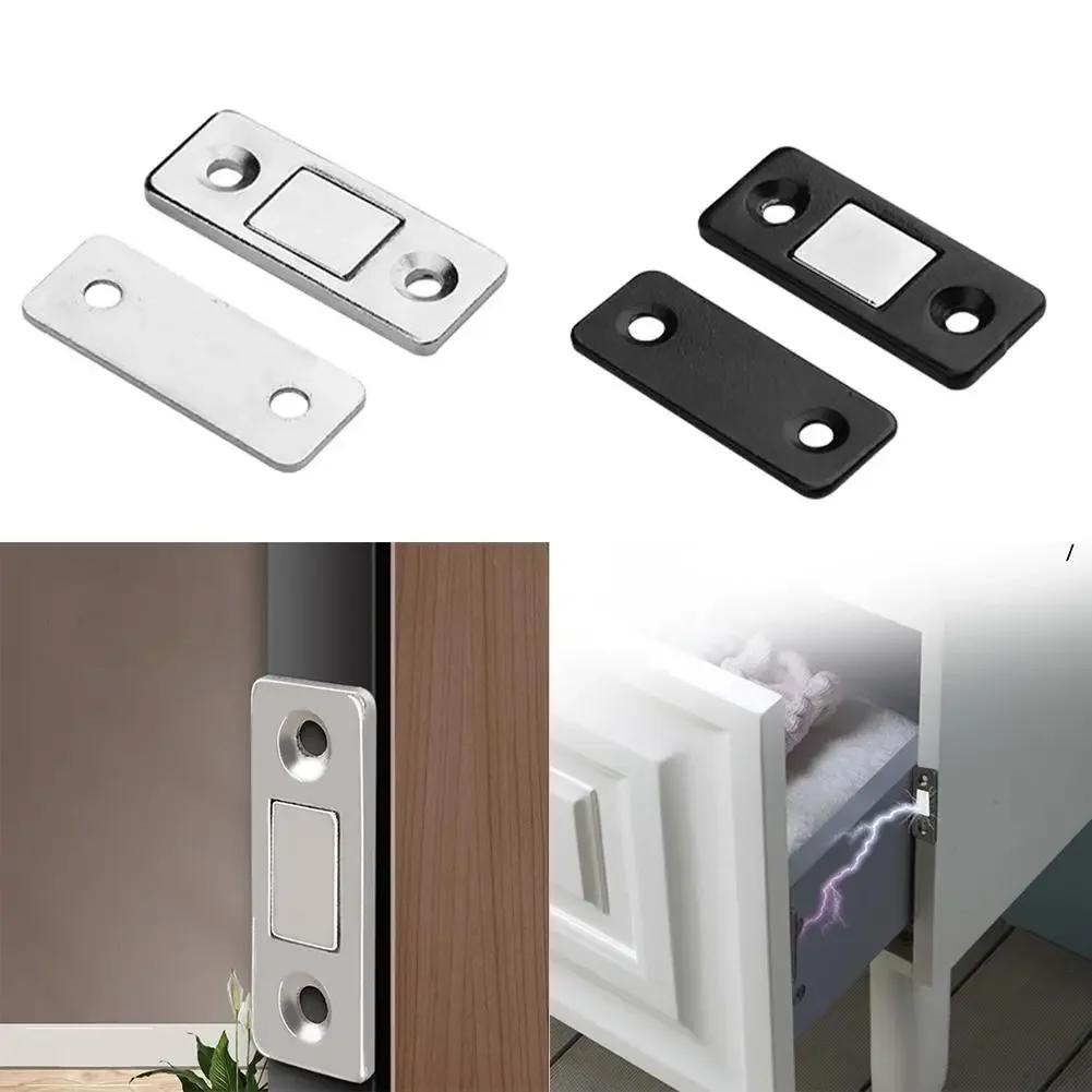 Strong Magnetic Cabinet Door Suction Steel Catch Latch Ultra Thin For Drawer And Door Closers&Screws Hardware Sliding Door Stop