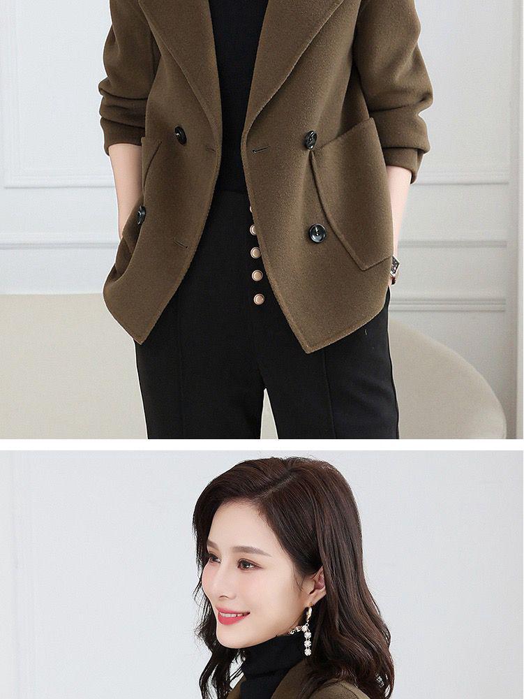 Petite Women's Versatile Woolen Jacket - Autumn/Winter Style