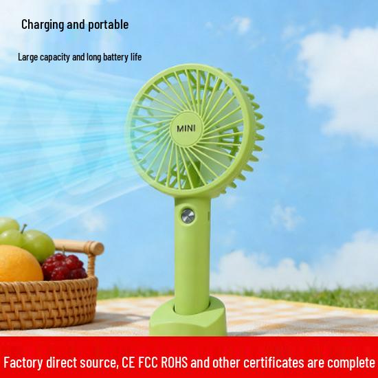 Portable USB Rechargeable Mini Handheld Fan - Compact Electric Fan for Desktop & Summer Cooling