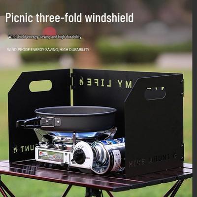Large Foldable Windproof Heat Concentrating Camping Stove Shield