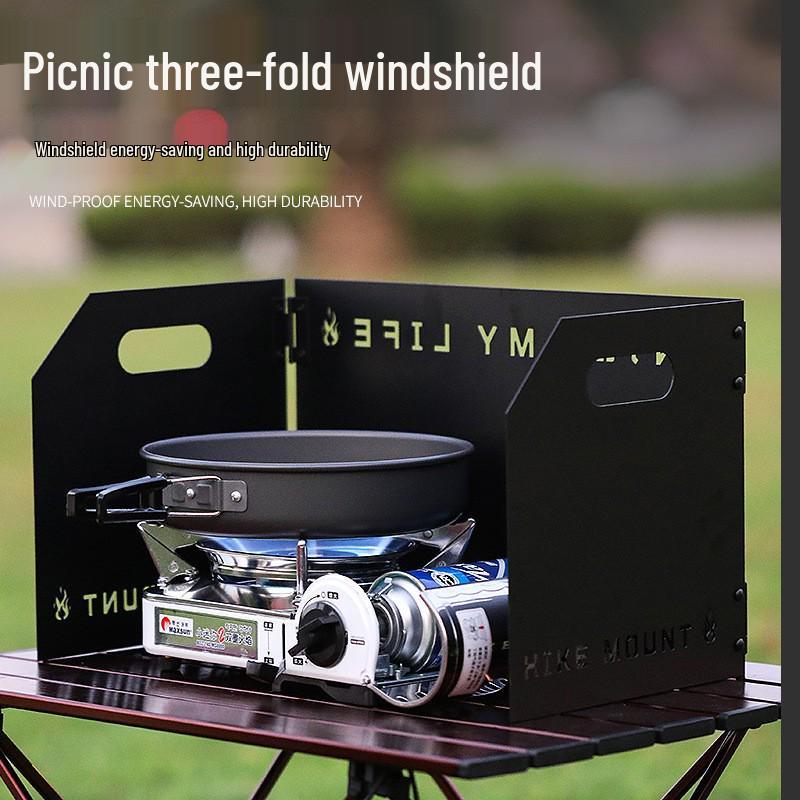Large Foldable Windproof Heat Concentrating Camping Stove Shield