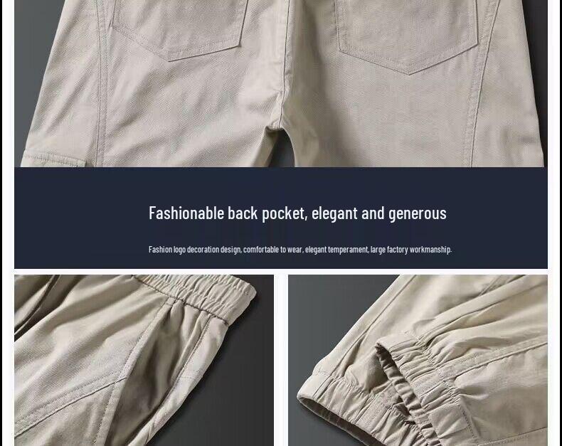 Men's Summer Lightweight Harem Cargo Pants - Loose, Trendy, Versatile Cuffed Casual Sportswear.