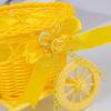 Rattan Bicycle Flower Basket Decorative Bike Planter New Woven Flower Basket  Indoor Decoration