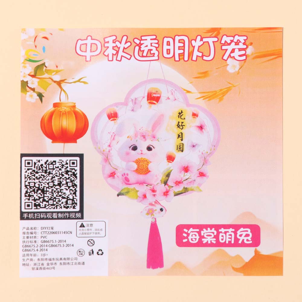 Portable Chinese Rabbit Lantern Traditional LED Lantern Toys Handheld Paper Lantern  Festival Gift