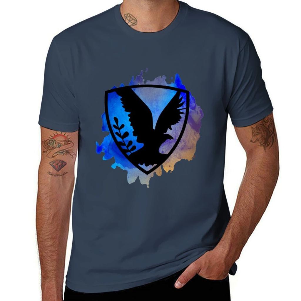 Eagle Raven Emblem Smart Clever Wise Tshirt Plus Size Loose Short Sleeve Top