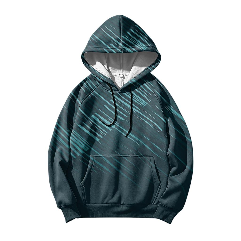 Herren-Hoodie in Farbe, lockere Passform, mit Tasche und Kordelzug