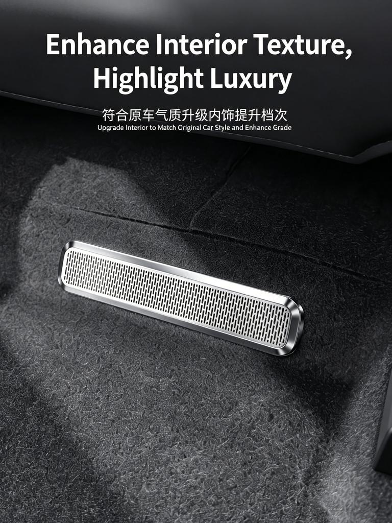 For ZEEKR 8X List of Accessories for Interior Modification of Metal Air Conditioning Vent Cover and Dust Cover Under The Seat