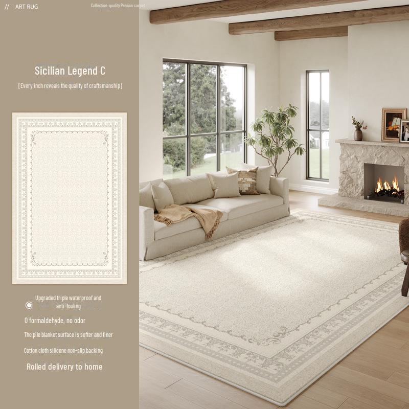 Bohemian Dirt-Resistant Living Room Carpet: Easy-Care, No-Wash 2025 High-End Light Luxury Sofa Blanket & Bedroom Floor Mat