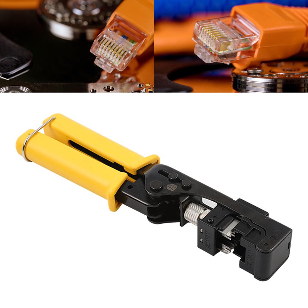 Network Cable Cutter Crimper RJ45 Terminal Module Frame Wire Cutting Crimping for UTP Jacks Electrician Repair Tool