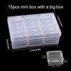 Storage Box Transparent Plastic Box Packaging Box Paper Clip Storage Portable Handheld DIY Handmade Material Desktop Storage TMZ