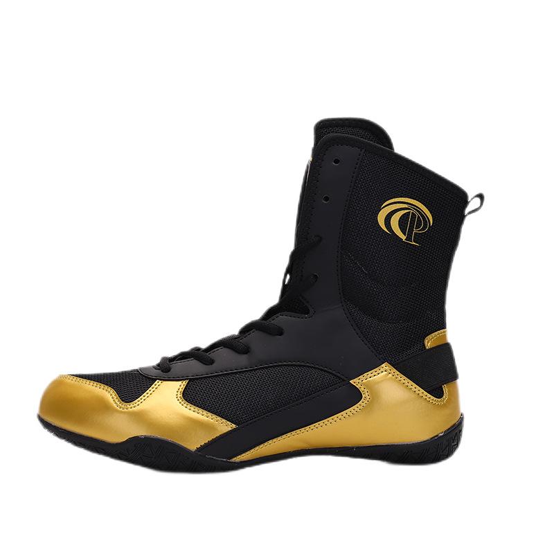 Boxing Shoes Men's and Women's Martial Arts Sanda Competition Training Non-slip Wear-resistant Light Fighting Free Fighting Wrestling Shoes