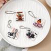 Creative Halloween Keychain Transparent Acrylic Keychain Backpack Small Pendant Cartoon Keychain