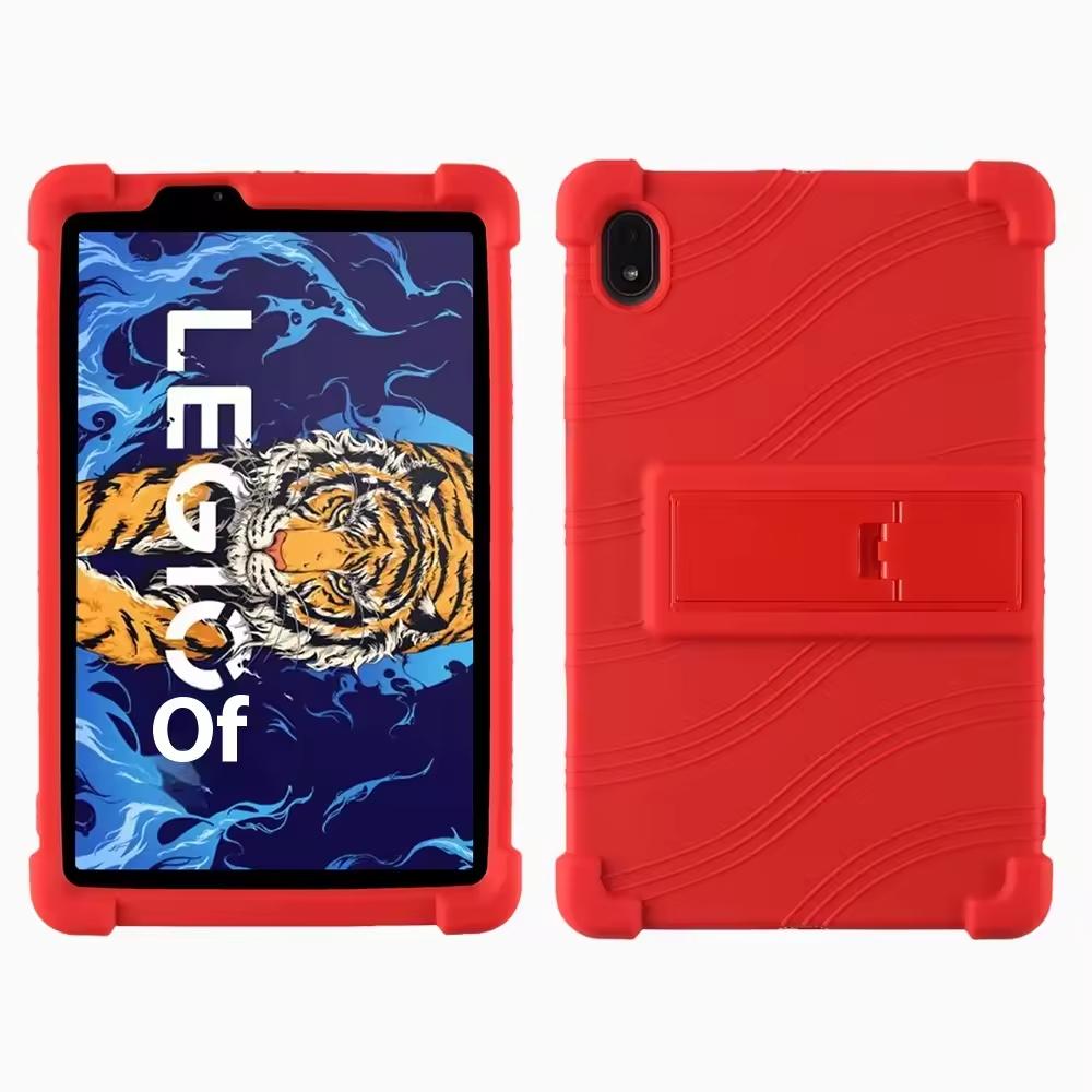 For Lenovo Legion Y700 Case Kickstand Red Blue Rainbow Soft Silicone 4 Corner Protective Tablet Case for Lenovo Legion Y700