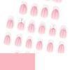 Wear Nail Art Nail Piece French Almond Shaped False Nail Removable Repeat Nail Piece Nails