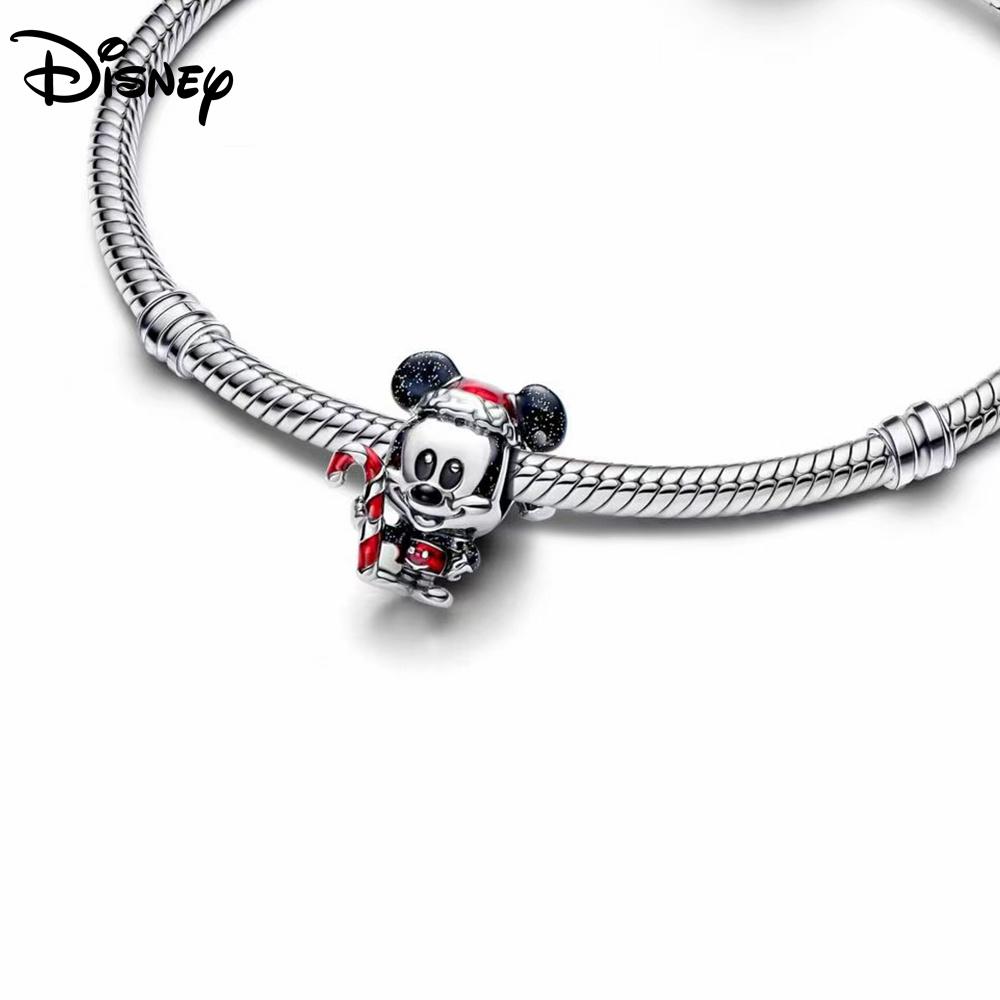 Disney 925 Silber Minnie Stitch Winnie Puuh Anhängerperle geeignet für originales Damenarmband DIY Schmuck Geschenk