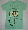 Nickelodeon Spongebob Squidward Face Green Tee Shirt New
