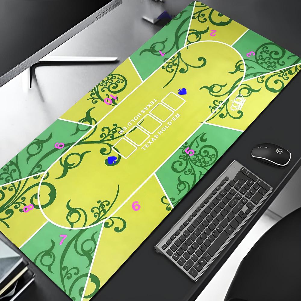 Texas Poker Mat Mouse Pad Edge Big Gaming Desk Decor Locking Computer Gamer Large Rubber Art Mousepad Laptop Desk Mat