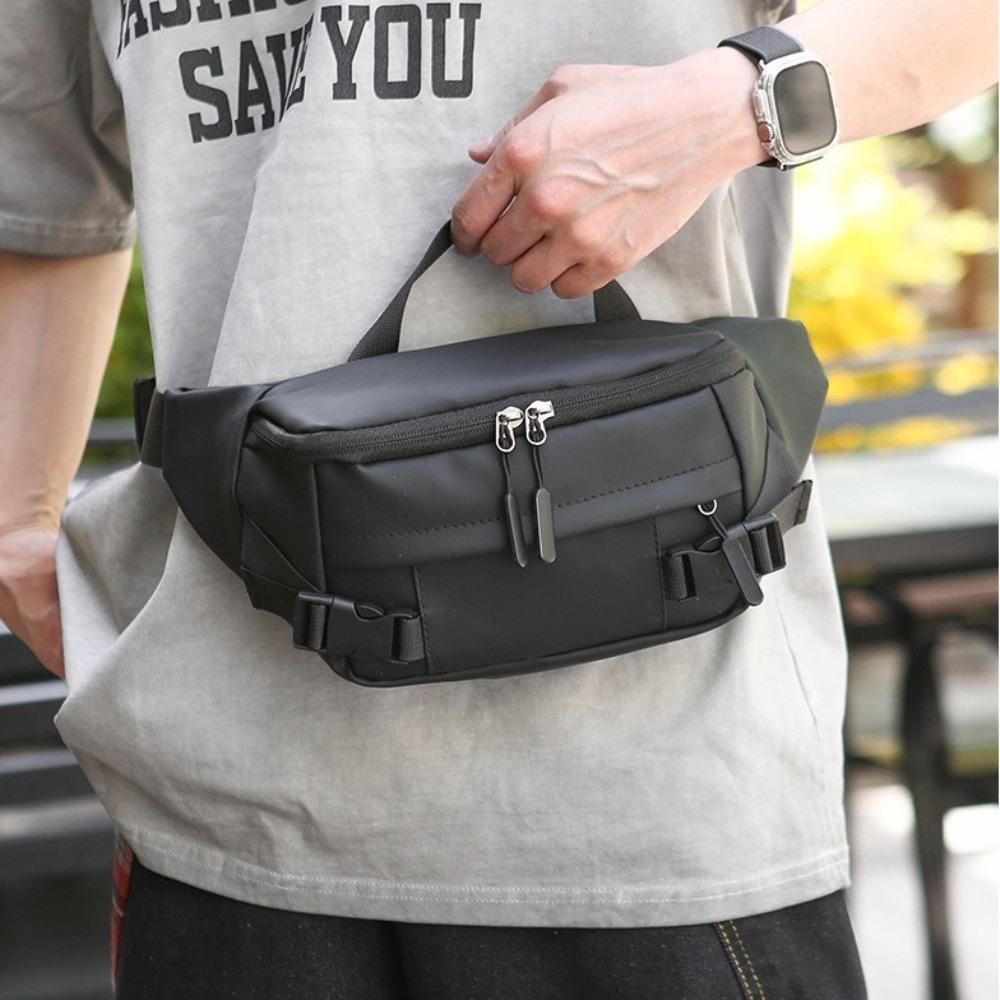 Multi-function Running Waist Bags Solid Color Fanny Phone Pack Simple Men Chest Bag  Running