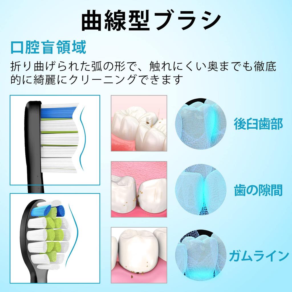 Dealswin Replacement Brushes for Philips Plaque Regular Pack of Compatible with and Black Sonicare, Removal, Size, 8, DiamondClean, EasyClean,