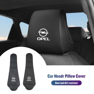 Car Seat Headrest Cover Leather Neck Pillow Protector Accessories For Corsa Astra Insignia Vectra Zafira Meriva Mokka Gran