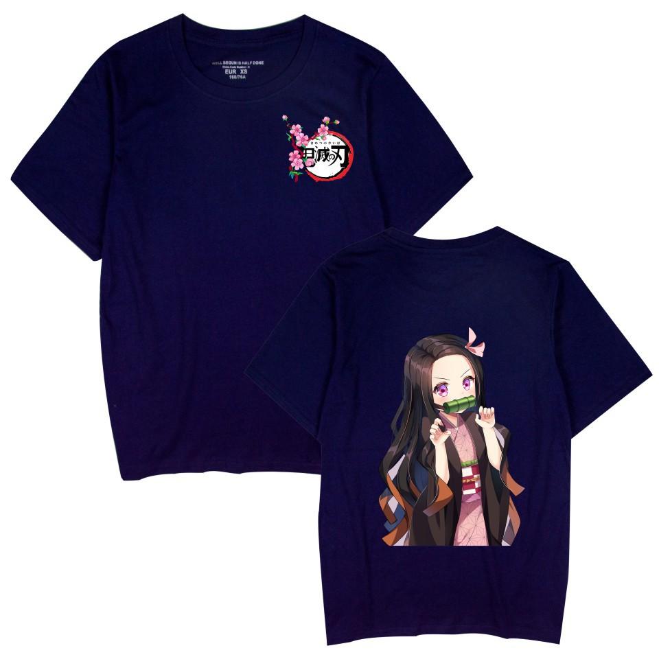 Japan Demon Slayer anime-themed short-sleeved T-shirts for men and women summer printed T-shirts 0038