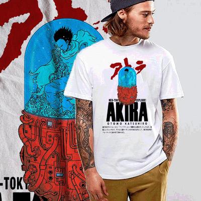 Anime Sci-Fi T-Shirt Retro Apokalyptisches Tokio Cyberpunk Action Weißes T-Shirt