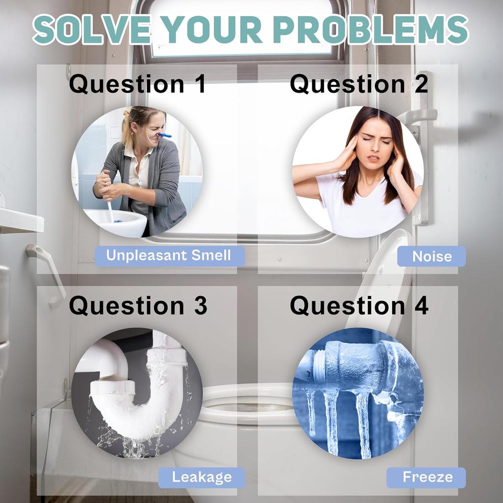 31705 RV Toilet Water Valve Kit - Fits Thetford Aqua-Magic V (High/Low Hand/Foot Flush) | Leak-Proof, Freeze-Resistant, Replaces 3, 31687, 31653