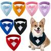 New Pet Suit Triangle Towel Bow Saliva Towel Pet Collar Dog Clothing