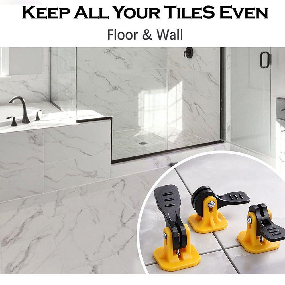 50set Reusable Tile Leveler Steel T-Pin Tile Levelling Tool Tile Leveling Clips Wall & Floor