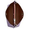 Coach Mollie 22 Gold Logo Hardware Buckle Double-sided Leather Bucket Bag Hand Shoulder Crossbody Bag Small Size Women's Silver with Light Purple