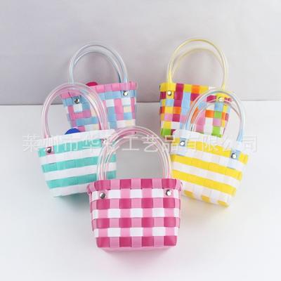 Mini Handtasche süße dreidimensionale Blume Kunststoff geflochtener Korb 100-Tage-Bankett Brautjungfern-Geschenkkorb