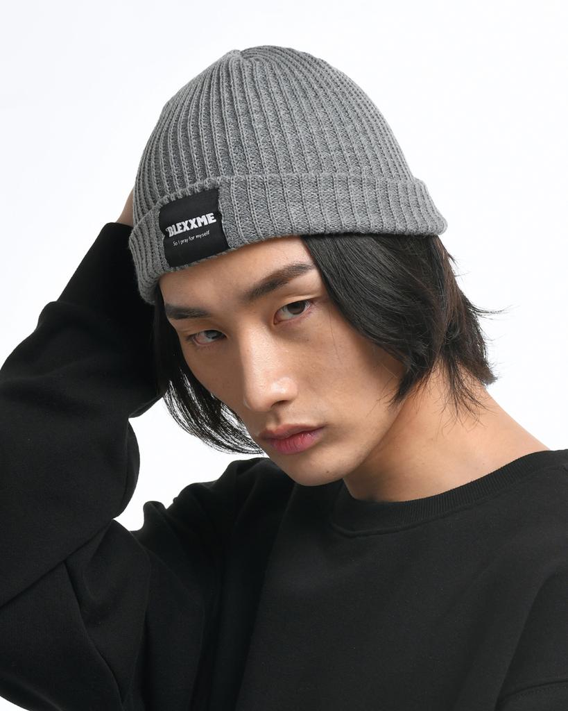 BLEXXME Original Logo Beanie Hat Gray