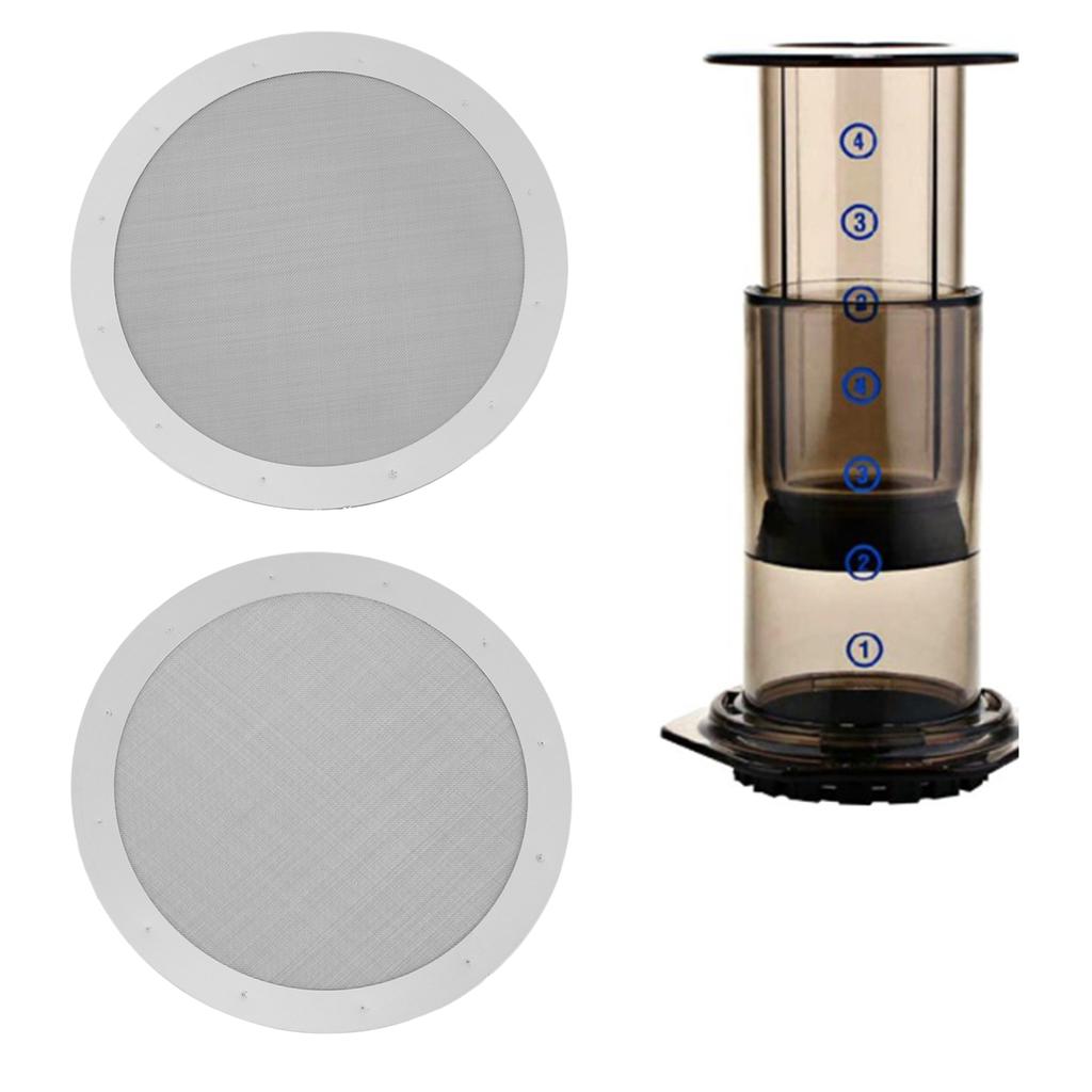 2pcs 61MM Stainless Steel Reusable Filter Metal Coffee Filter Reusable Travel Friendly Mess