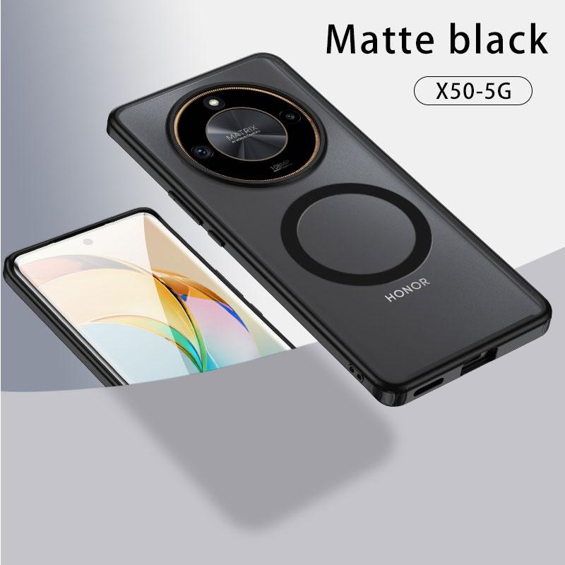 For Honor X50 Magsafe Magnetic Matte PC Phone Case For Huawei Honor 90 Pro Wireless Charging Adsorption Back Cover