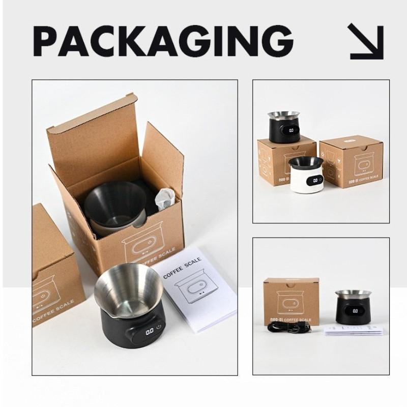 2-in-1 Espresso Dosing Cup Mini Coffee Electronic Scale High Precision Weighing Coffee Receiving Cup