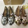 Spring/Summer 2025 Women's Floral Embroidery Mesh Ballet Flats