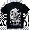 2026 Summer Project Sekai Single Black TShirt Haruka Kiritani Blue Idol Anime Oversized Cotton Tee For Vocaloid Game Fans
